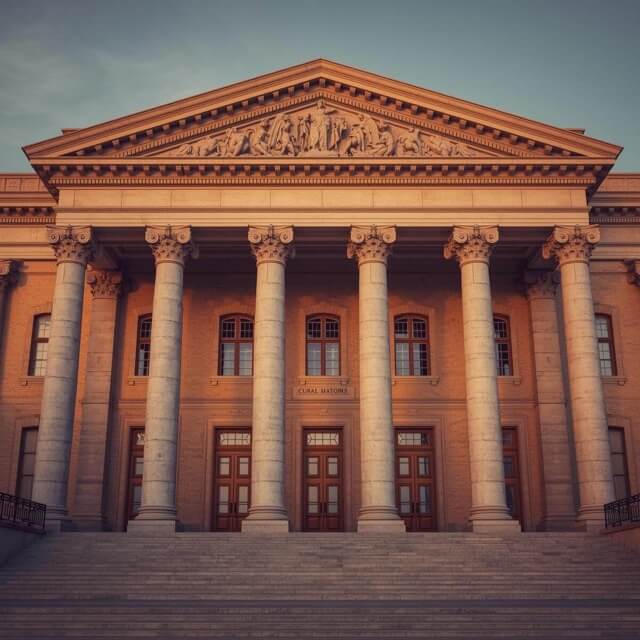 Entrance of a courthouse