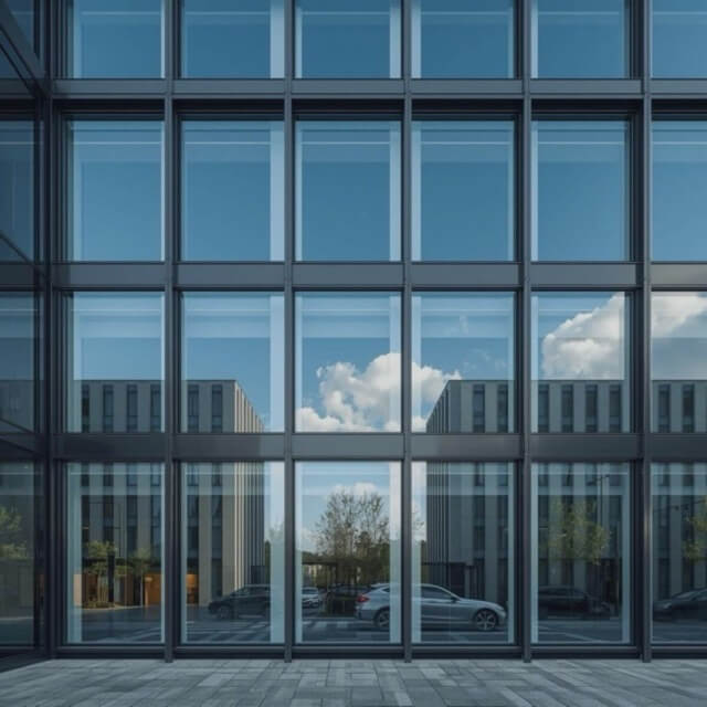 Office building windows