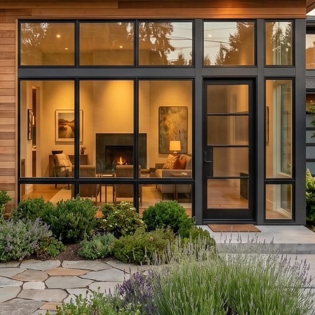 Bulletproof home with glass windows.